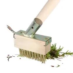 Deck Crevice Cleaning Tool Driveway Moss Remover Weeding Wire Brush Manual Crevice Weeding Tool Grout Remover Multifunctional 45