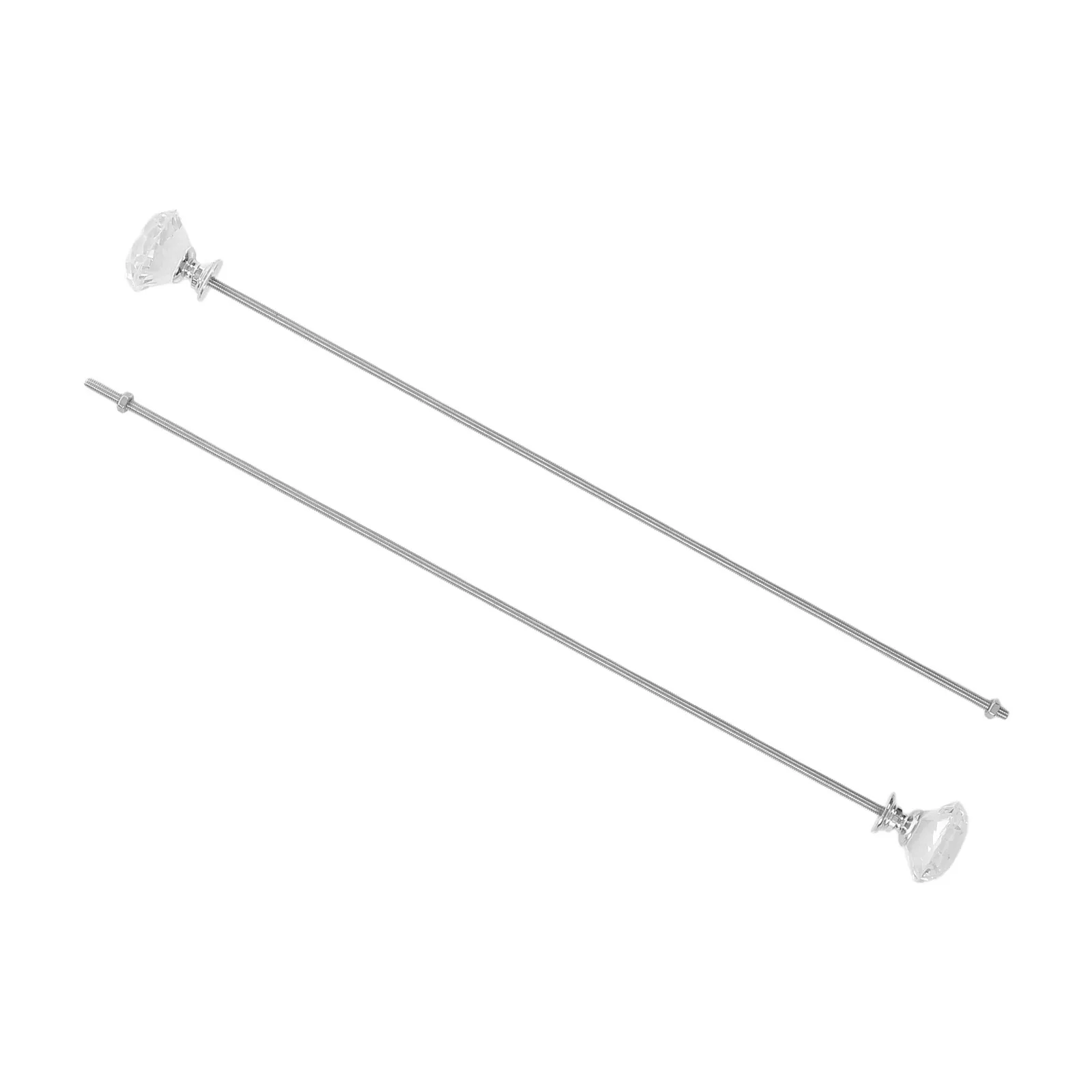 2Pcs Garden Stakes Crystal Topper Fairy Wand Metal Plant Supports Indoor Outdoor Flowerpot Orchid Stem Supports