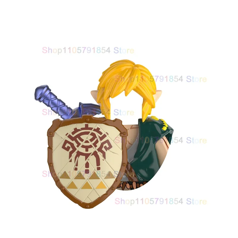 Game Knight Action Figures Warrior Building Blocks Doll Shield Short Sword ABS Accessories Children's Christmas Toy Gift DT8906