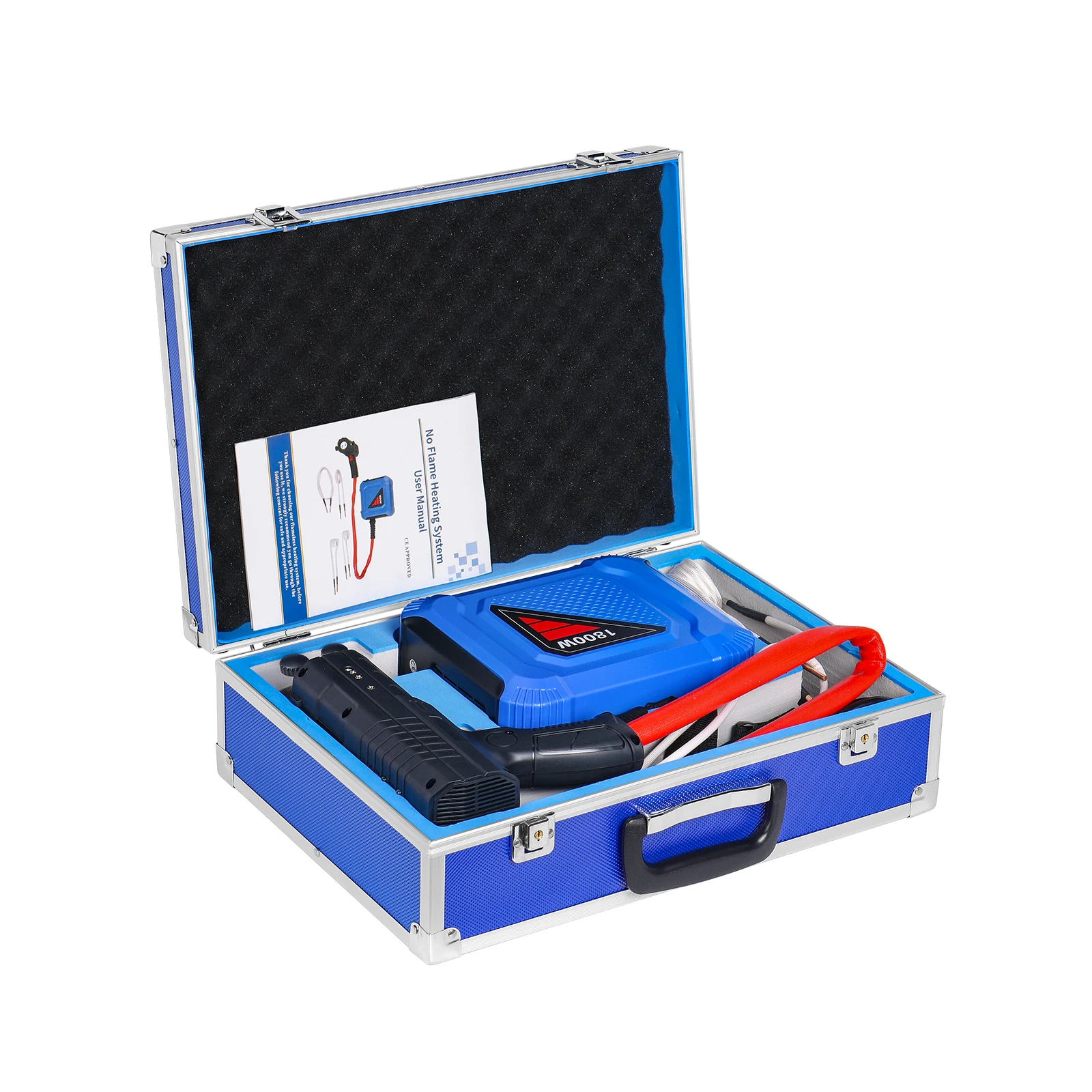 1.8KW 1.80KW Portable Split Induction Heater, Fast Safe Heating for Metal Parts, EU Plug Flameless Induction Heating Machine