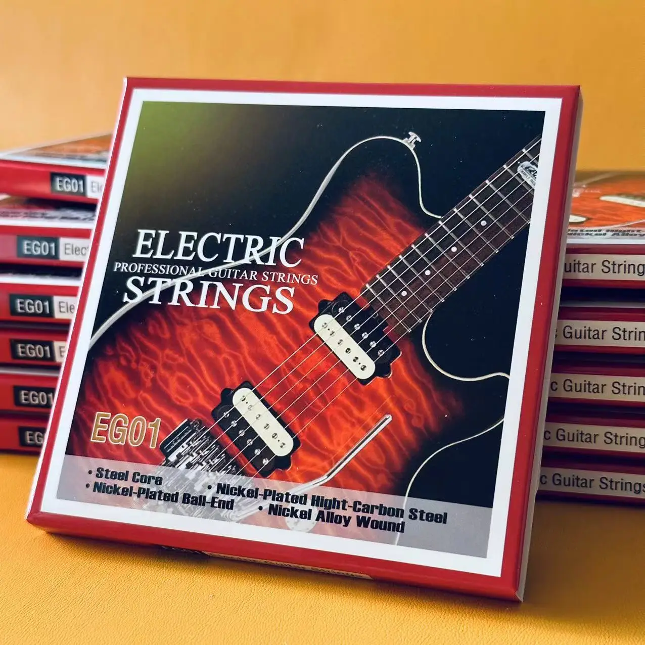 Guitar Strings for Electric Guitar Nickel-Plated Hight-Carbon Steel Alloy Wound Quality Steel Core 6 String / Set  (09-42,Light)