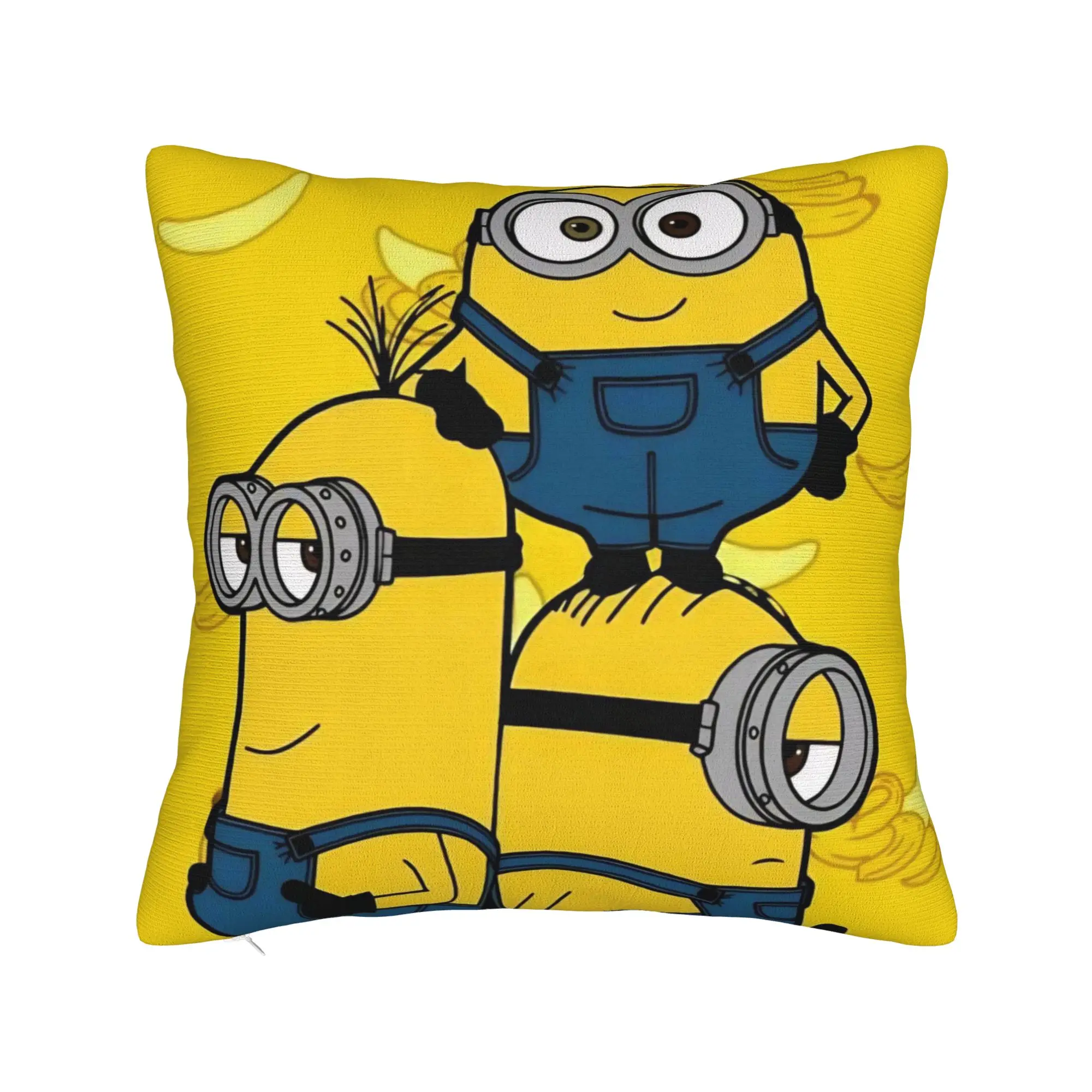 M-Minions-s Banana Cartoon Comedy Pillowcase Printing Cushion Cover Decoration Throw Pillow Case Cover Seater Drop Shipping