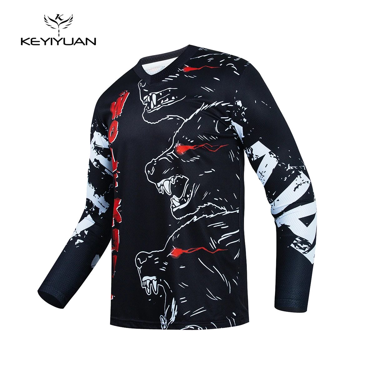 

KEYIYUAN 2023 Men Long Sleeve Motocross Jersey Mtb Downhill Mountain Bike Cycling Shirt Road Bicycle T-shirt Maillot Ciclismo