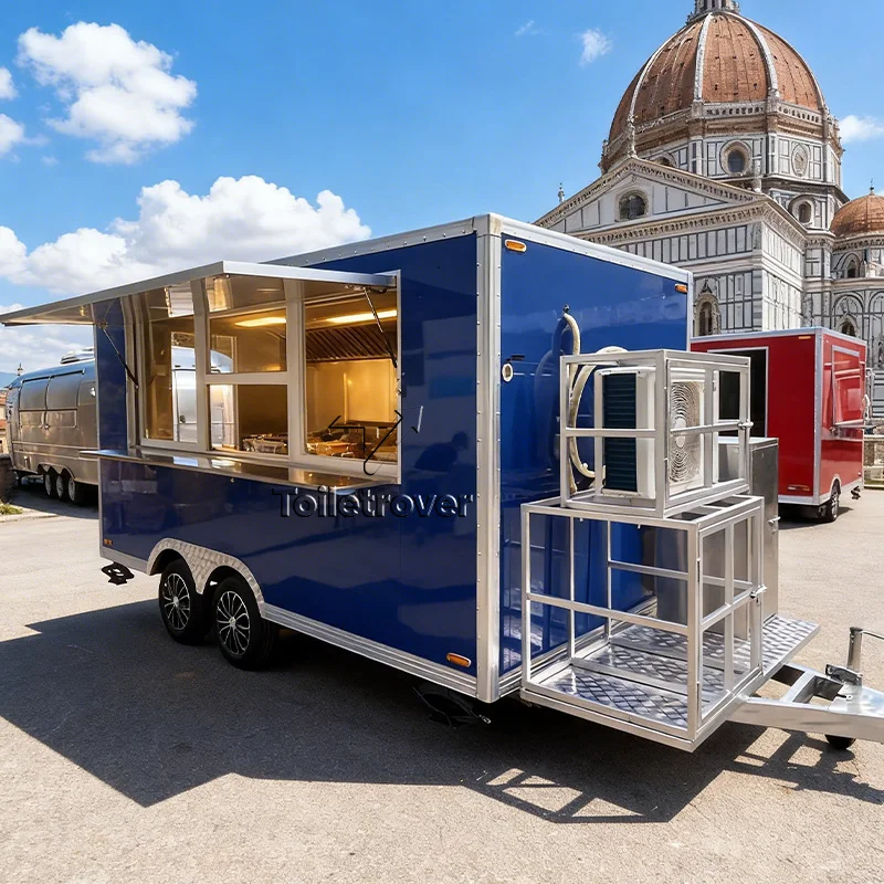 

Small Food Concession Trailer Stainless Steel Kitchen Full Equipment Outdoor Vending Mobile Food Truck Trailer for Sale