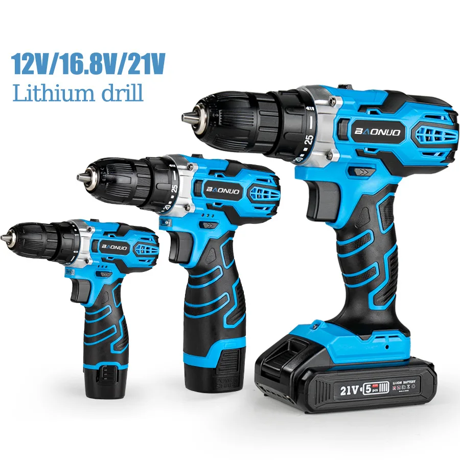 Perceuse à percussion de charge, batterie au Lithium, accessoires de tournevis électrique portables pour la maison, vente en gros