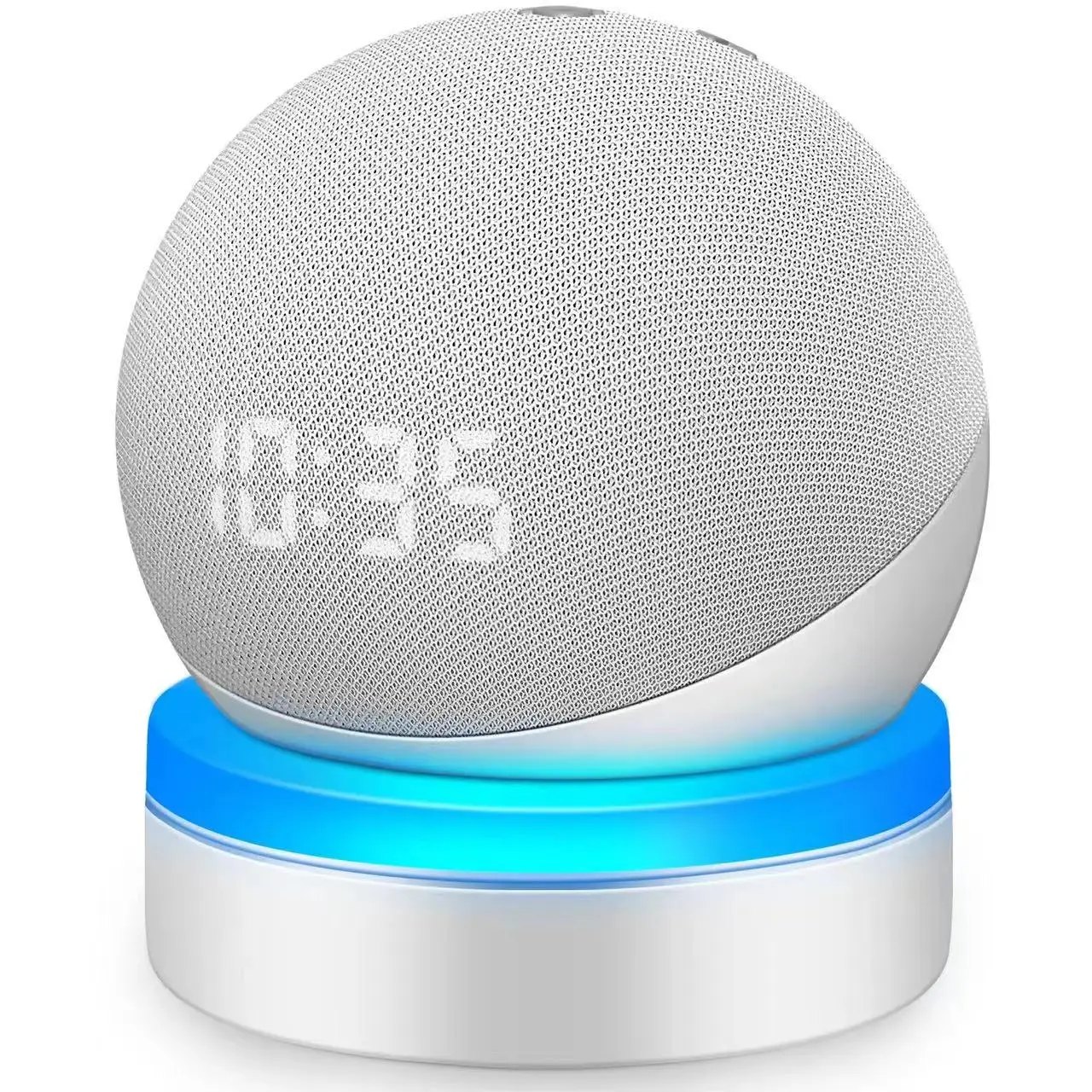 2024 Echo Dot generasi ke-5 pengeras suara pintar, Set Alexa suara Google Assistant Jam nirkabel luar ruangan portabel