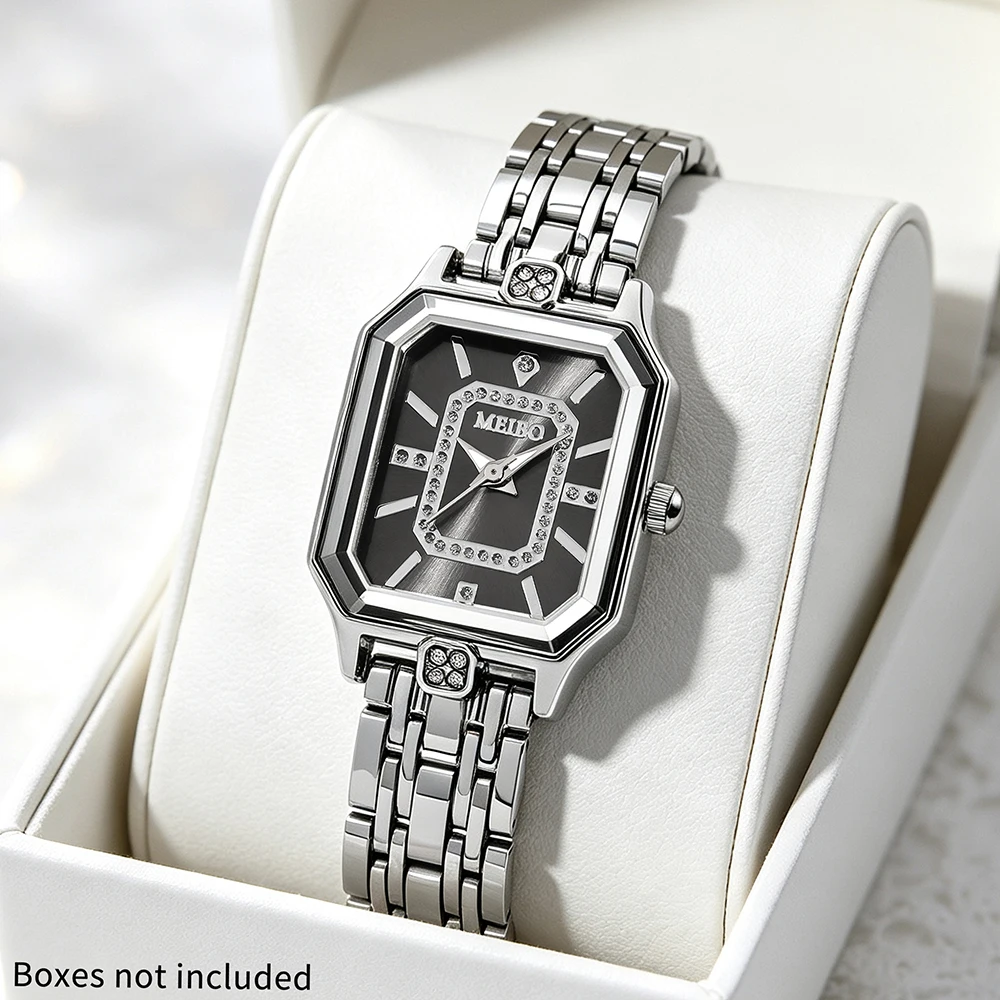 1pc women's fashionable and elegant quartz watch for time reading. The wrist watch is suitable for daily wear and holiday gifts