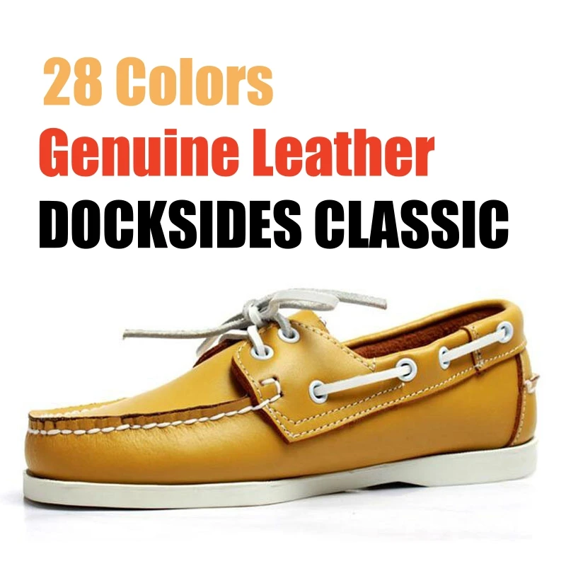 

SEBAGO 2025 Handmade Casual Genuine Leather Men Flats,Leather Men Loafers,Men Moccasin,Women Driving Shoes AB120