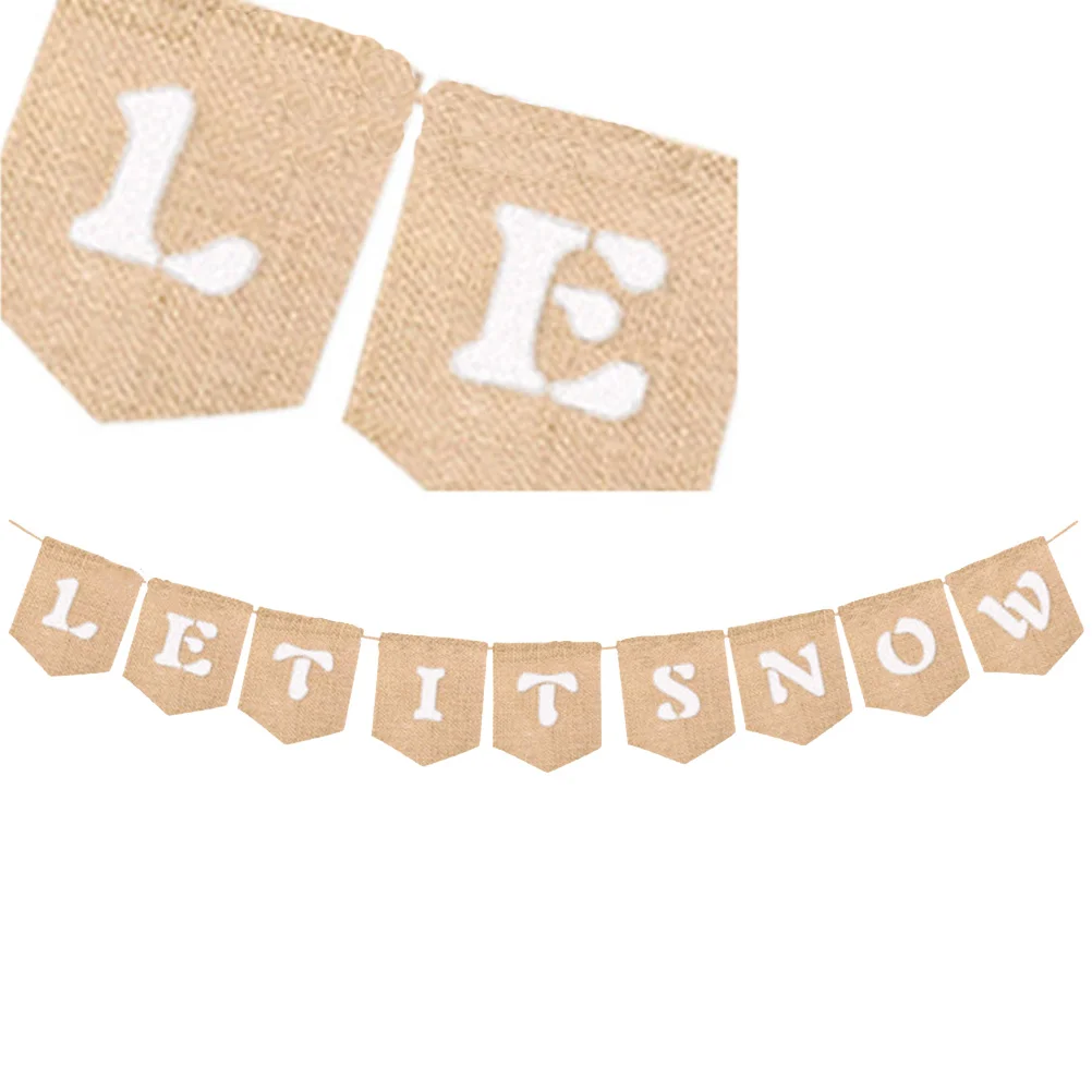 

Party Hanging Flag Letter Burlap Banner Christmas Tree Decoration Winter Decorations Bunting Garland Decorate