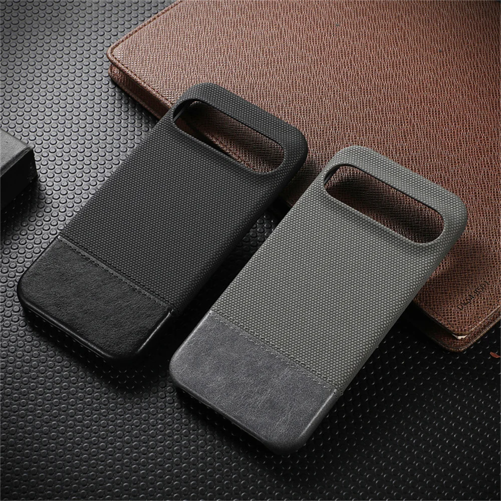 Luxury Matte Cotton Linen Soft Leather Phone Case For Google Pixel 9 Pro XL 8 8A Frameless Anti-Fingerprints PC Shockproof Cover