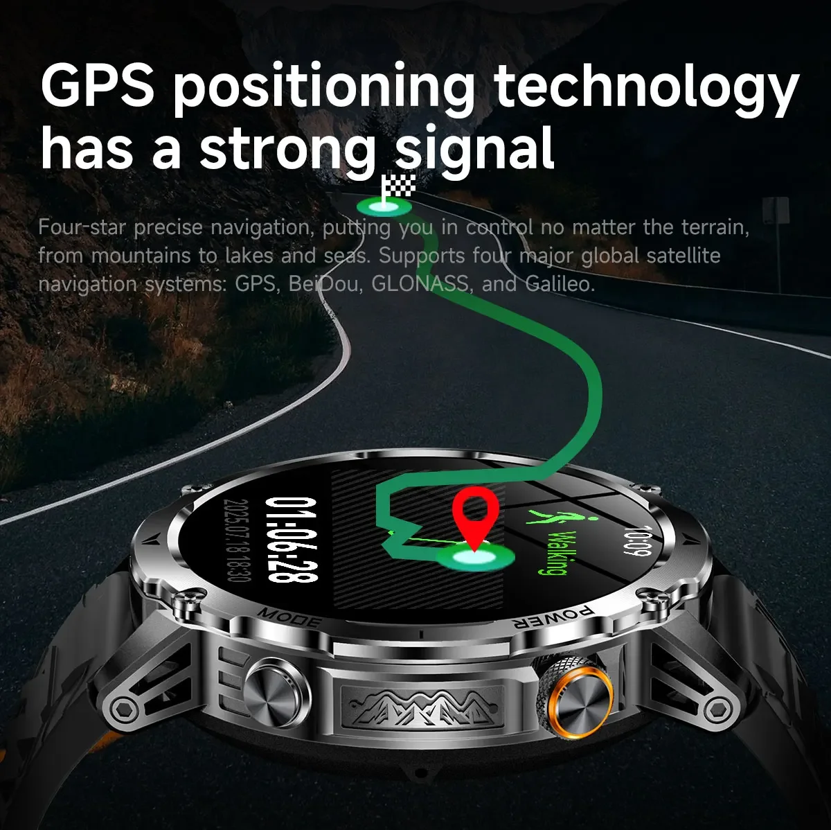 2026 New Built-in GPS Men Smart Watch Outdoor 1100mAh Super Large Battery 1.7