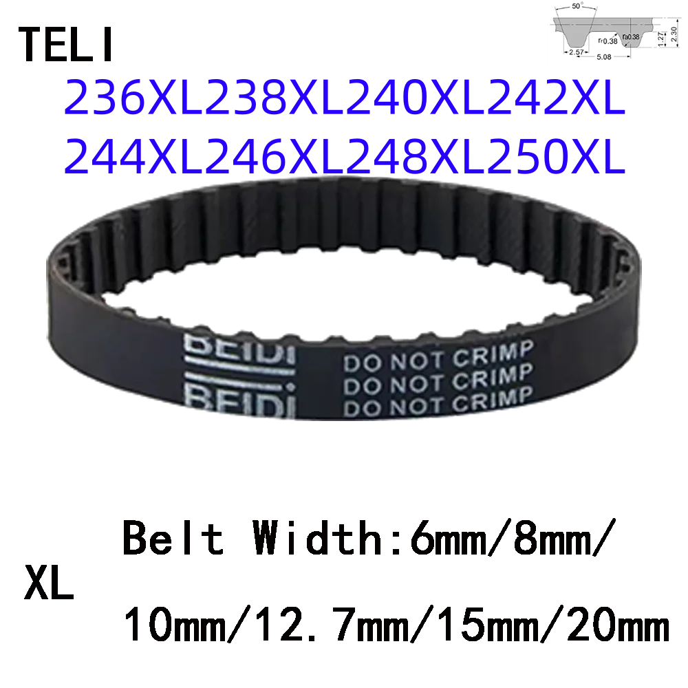 XL High Torque Rubber Timing Belt, Model236XL238XL240XL242XL244XL246XL248XL250XL Timing Belt