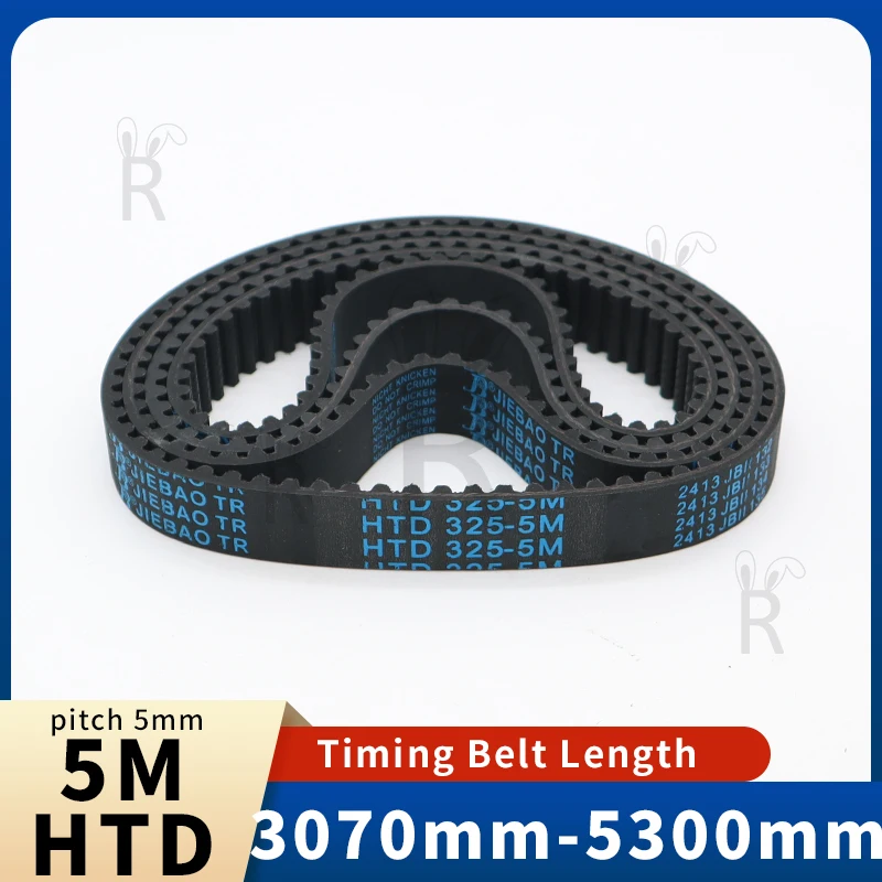 

HTD5M Tming Belt 3060mm 3070 3130 3255 3360 3470 3660 3770 4260 4415 5300 5925 7000 HTD 5M Belt 5M Pulley Belt Rubber 5mm HTD5M