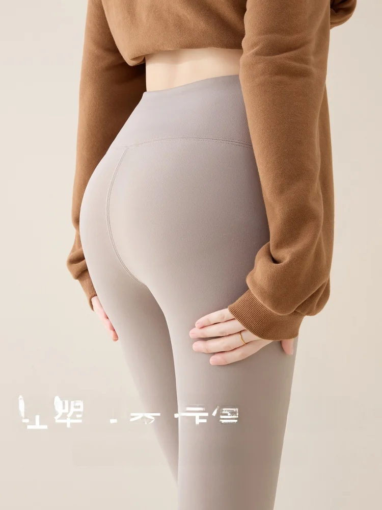 Pantaloni da yoga a vita alta Thiened Fce da donna Autunno Inverno Caldo controllo della pancia Sollevamento del sedere Arca Bocca Pantaloni Pantaloni lunghi casual