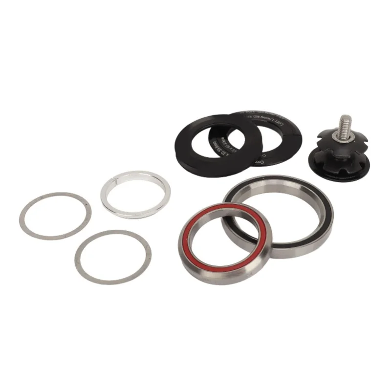 Bicycle Headset Kit Aluminum CNC Processing Bicycle Headset Star Nut For 41.8-52mm Tapered Headtube With 28.6mm Straight Fork