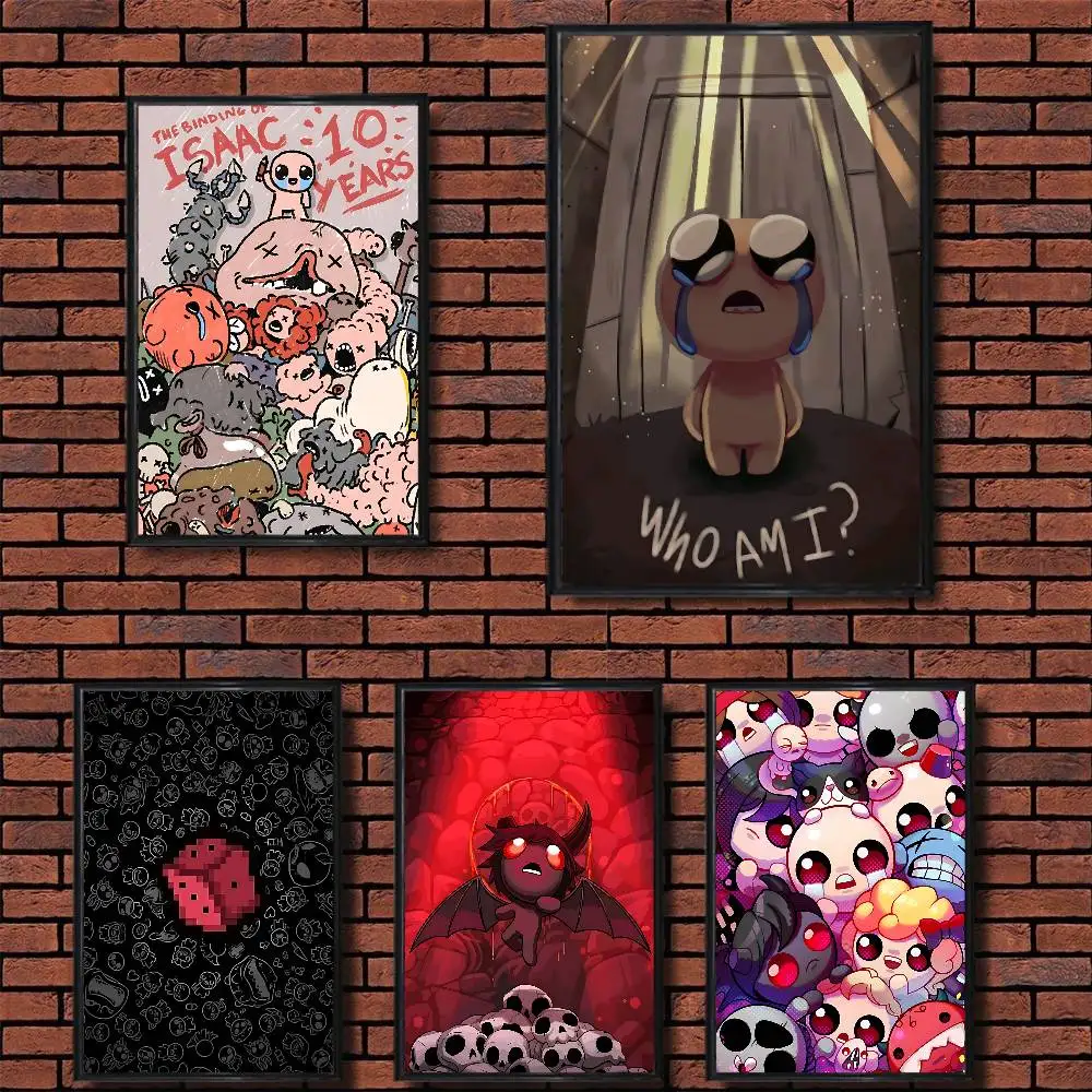 

game cute Binding of Isaac Poster HD Art Sticky Wall Waterproof Home Living Room Bedroom Bar Aesthetic Decoration
