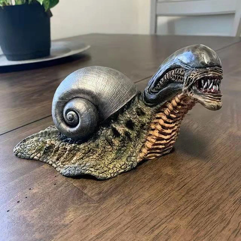 Grande mutação feio mal caracol animal resina figura monstro modelo raro coleção limitada brinquedo presente para adulto decoração de halloween