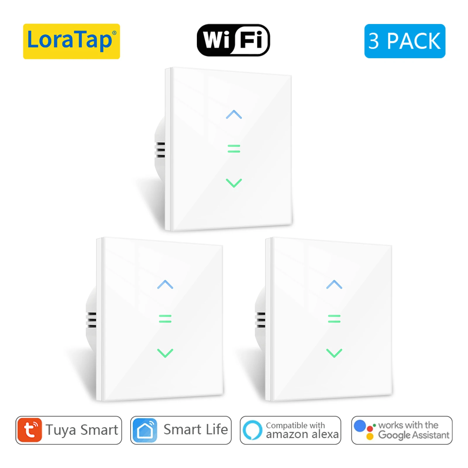 7e generatie Tuya Smart Life Rolluik Touch Panel Schakelaar Percentage Afstandsbediening Timer Werk Google Assistent Alexa - afbeelding 1