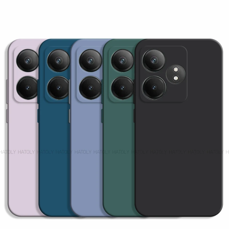 Dla Realme GT 6 Etui Realme GT 6 5G Luksusowe oryginalne etui z TPU Odporne na wstrząsy płynne silikonowe etui ochronne na telefon Realme GT 6