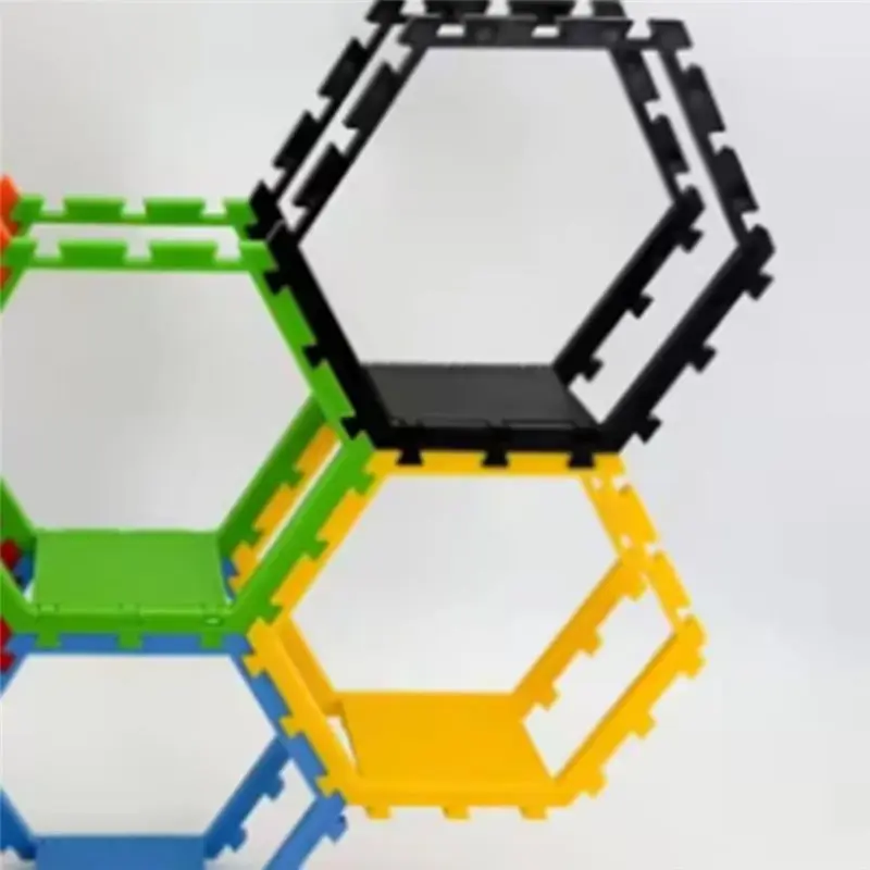 AEE6-3PCS New Hexagonal Showcase Stand Splicing Honeycomb Storage Rack DIY Storage Tool