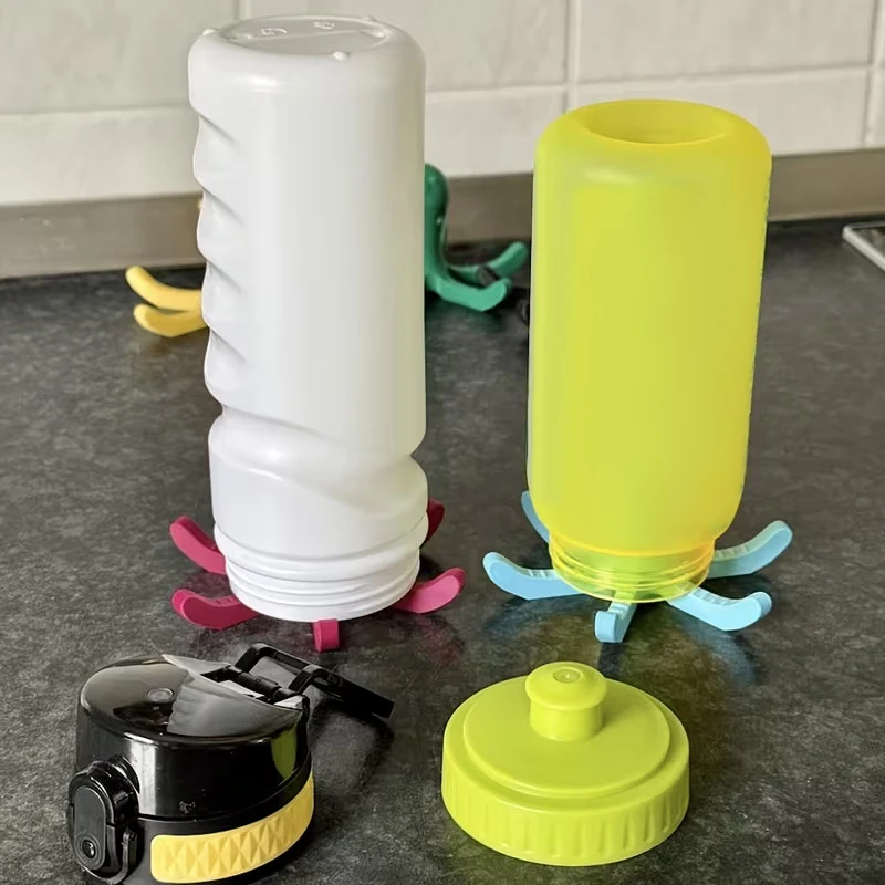 Octopus Shaped Water Bottle Drying Rack Quick Ventilation Compatible With Various Bottles, Ideal For Kitchen, Office, And Travel