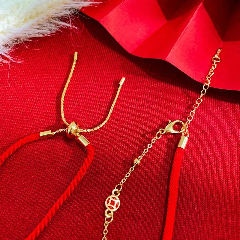Dragon Year Red Bracelet 2025 Benmingnian Year Zodiac Loong Hand Rope Light Luxury Exquisite Handstring Girls' Best Friend Gifts view 4