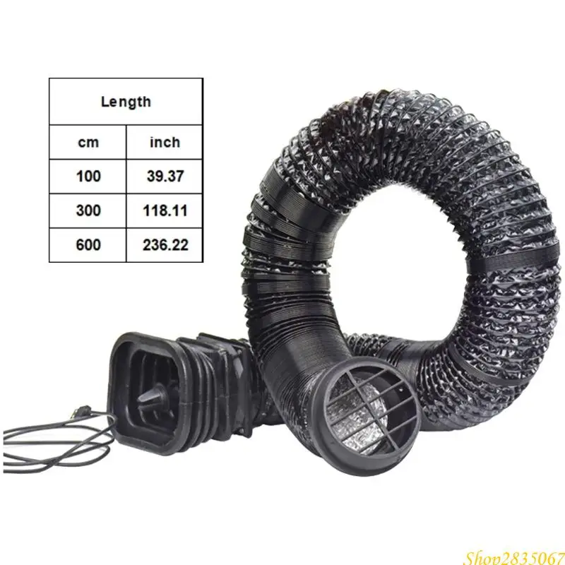Flexible Car Cooling Hose with Round Outlet and USB Fan, Rear Air Duct for Parked Comfort and Travel Use Daily 831F