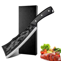 PLYS-Stainless steel bone chopper knife ultra-fast chopping bone knife machete can be sharpened thickened sharp chopping knife