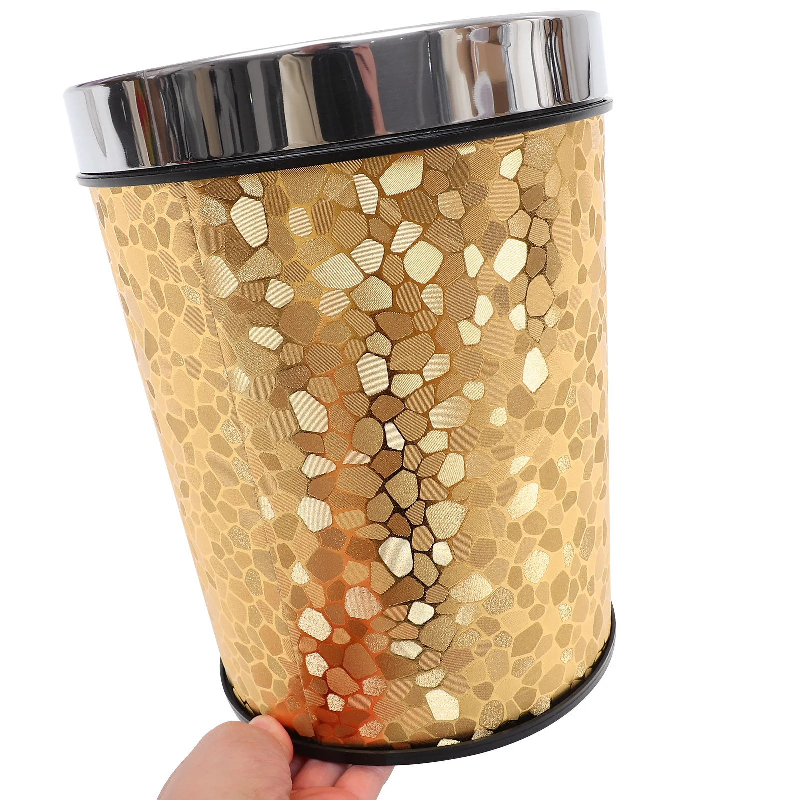 

Kitchen Garbage Can Retro Design Large Capacity Thickened Material Open Top Practical Trash Bucket for Home Office