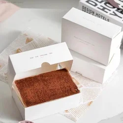 50/10pcs Tiramisu Box White Paper Cake Gift Box Cardboard Packaging Container Include Cake Tray