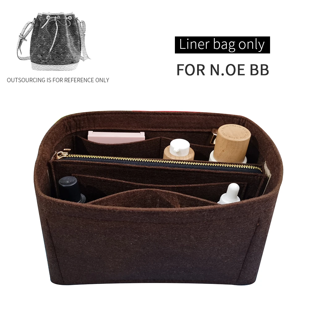 

Handmade For Noe Series Noe BB Noe MM PetitNM Bucket Insert Bag Organizer Makeup Handbag Travel Inner Purse Boston Cosmetic Bags