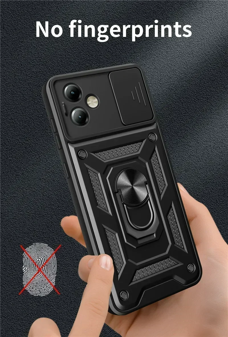 모토로라 모토 G14 G54 G84 용 케이스, 충격 방지 카메라 보호 휴대폰 케이스, 링 거치대 후면 커버