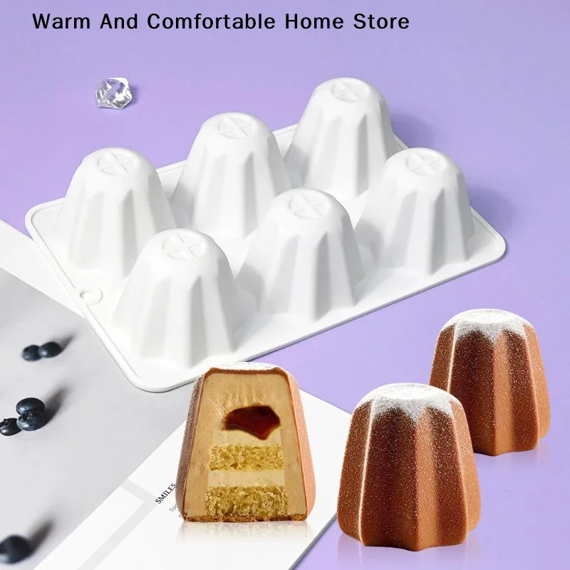 【W】Molde de silicona Pandoro de 8 agujeros para pasteles, molde octogonal antiadherente para hornear pan, queso, chocolate, utensilios de cocina