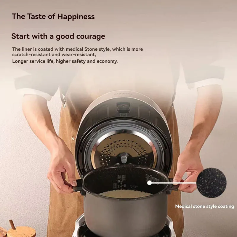 ST1011FW Dual Pressure Rice Cooker Adjustable Pressure Mode For Cooking Lovers Tough Grain Ingredient Standard Stewing Tasks