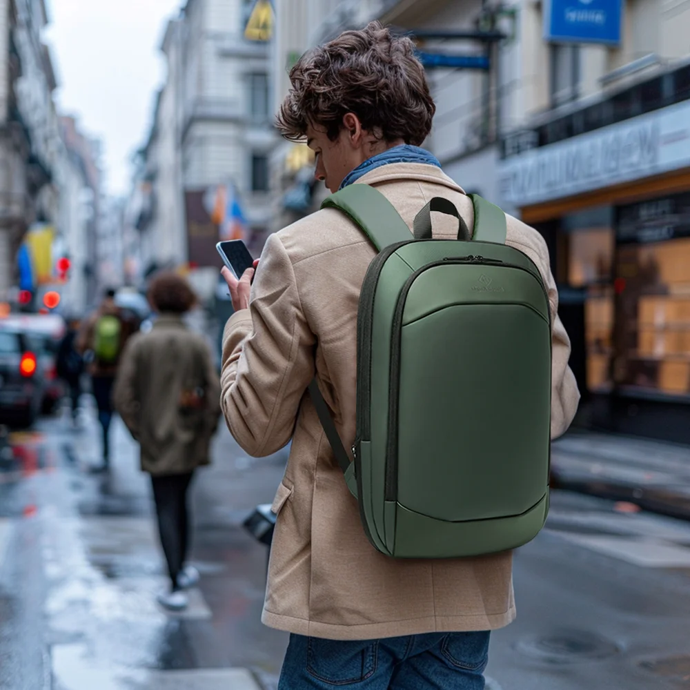 Heroic Knight Expandable Men Business Backpack Slim 15.6" Laptop Backpack Waterproof Work Commute Bag Large Capacity Travel Pack