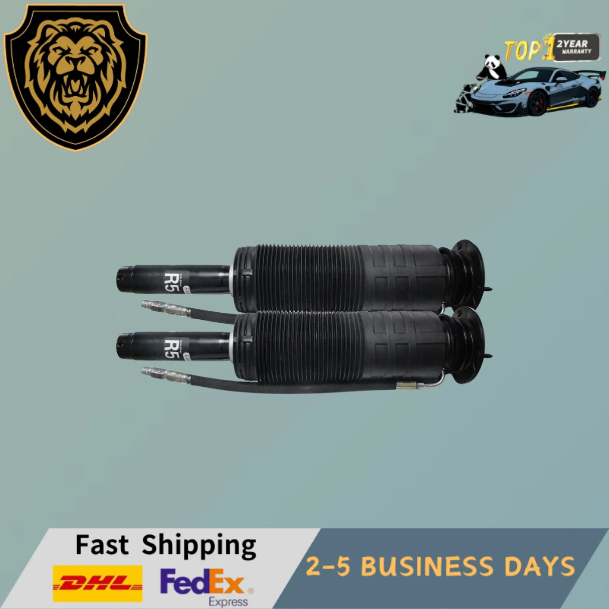 Pair Front Left & Right Hydraulic Suspension Spring Shock Strut Fit for Mercedes S & CL Class 2000-2006 2203204913, 2203205713