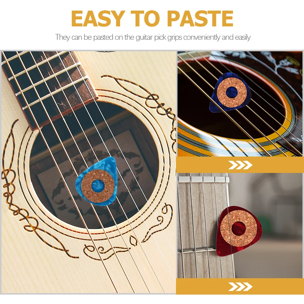 

20Pcs Guitar Pick Grip Pads Self-Adhesive Cork Inserts Improved Handling Precision Comfortable Hold Ideal Gift for Musicians