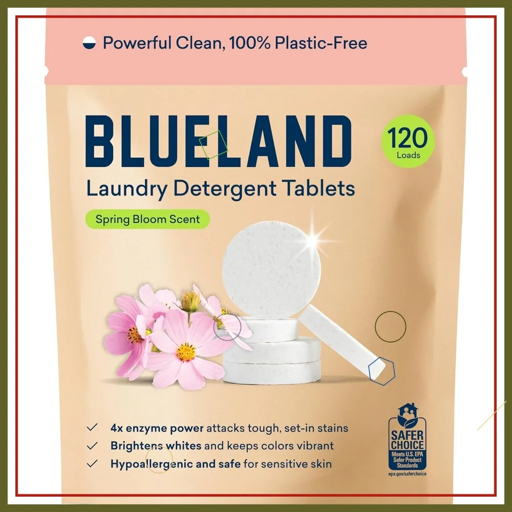 

Экологичные таблетки для стирки, 120 штук, с ароматом весенней свежести, без пластика, для чувствительной кожи