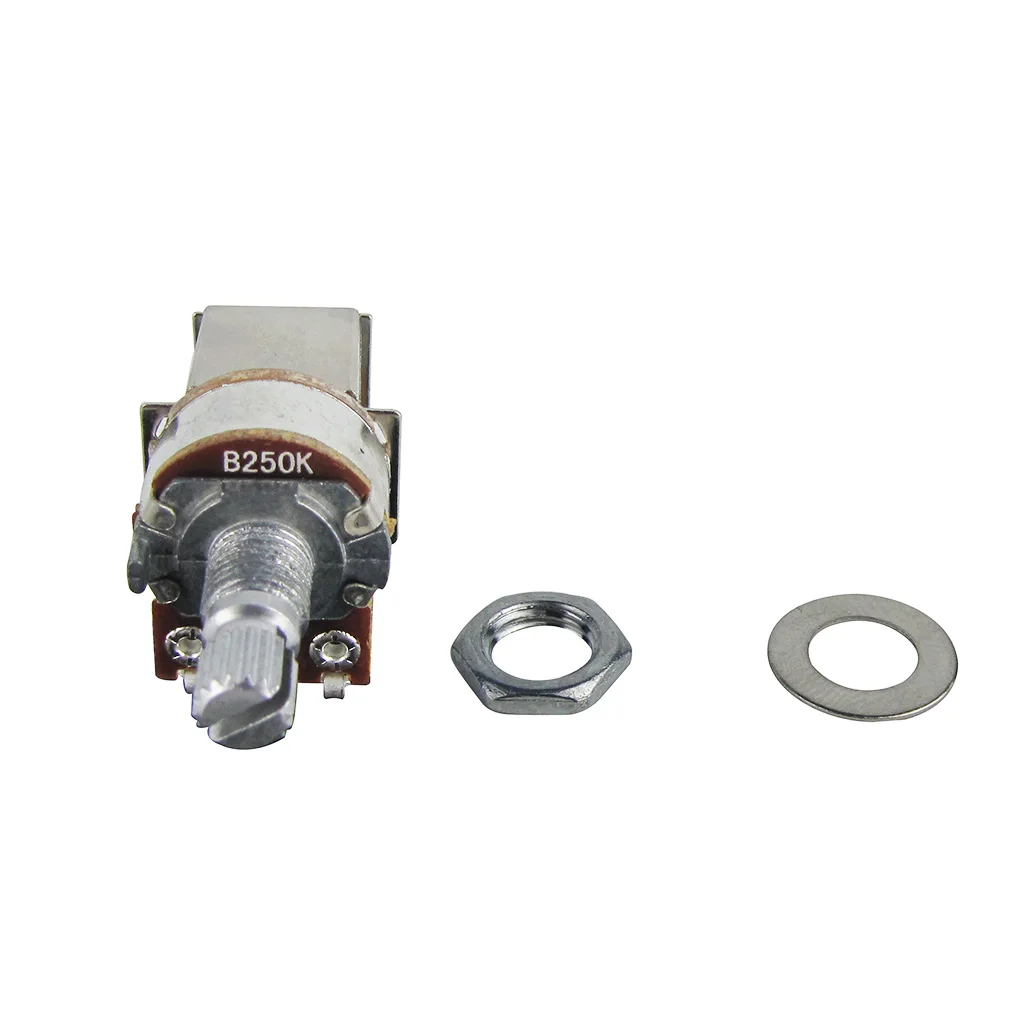 FLEOR 6PCS Short Shaft Guitar Push Pull Pots 18 Splines Potentiometer 500K /250K for Coil-Splits