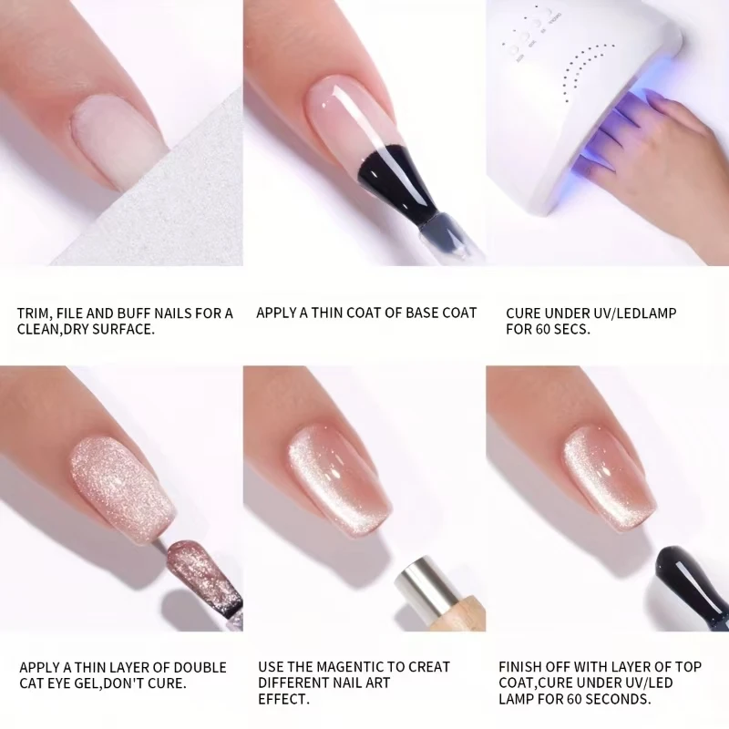 モカブラウンキャットアイパウダーボトル No. 63 超明るいブラウンキャットアイネイルジェルファッション LED サロンキャットアイジェルブリリアントキャットアイ