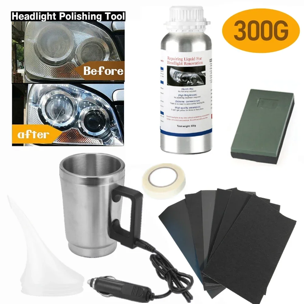 

Car Headlight Restoration Polishing Kits Chemical Headlight Polishing Liquid Polymer Headlights Remove Oxidation Windshield Repa