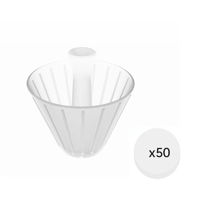 AT28-종이접기 콘 디자인 커피 필터 컵 재사용 가능한 손으로 양조 커피 드리퍼 스트레이너 (185Mm 필터 용지 포함)