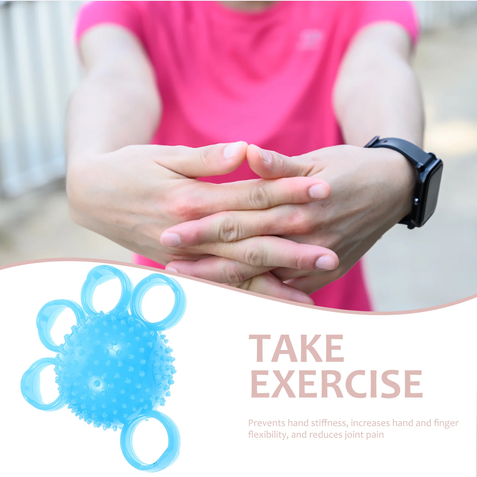 

Five- Strengthener Exercising Grip Balls Durable Tpr Hand Rehab Ball Stress Relief Finger Massage Ball for Elderly