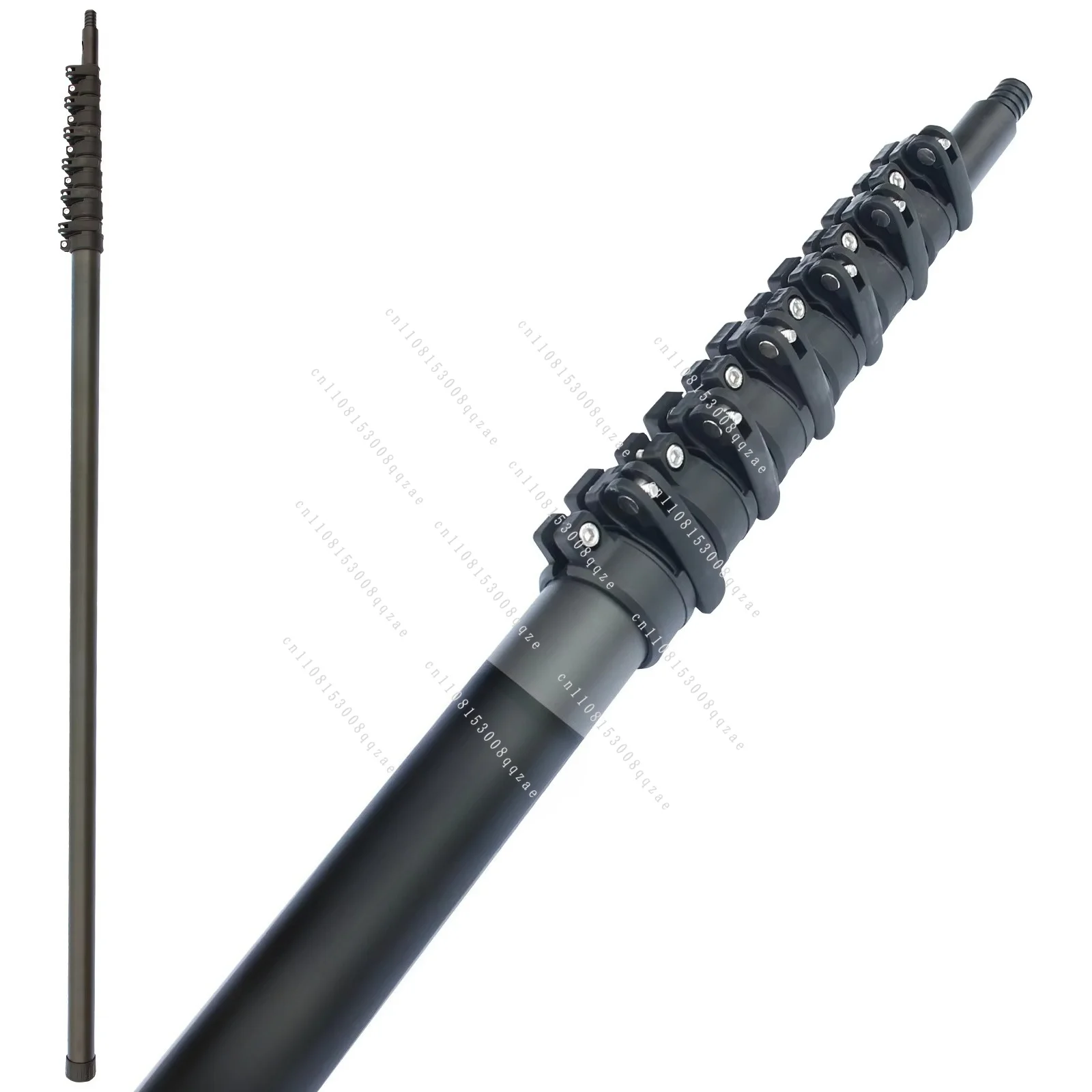 30/36/42ft Fiber Telescopic Pole for Window Cleaning High Reach Extendable Support Handle 10/12m