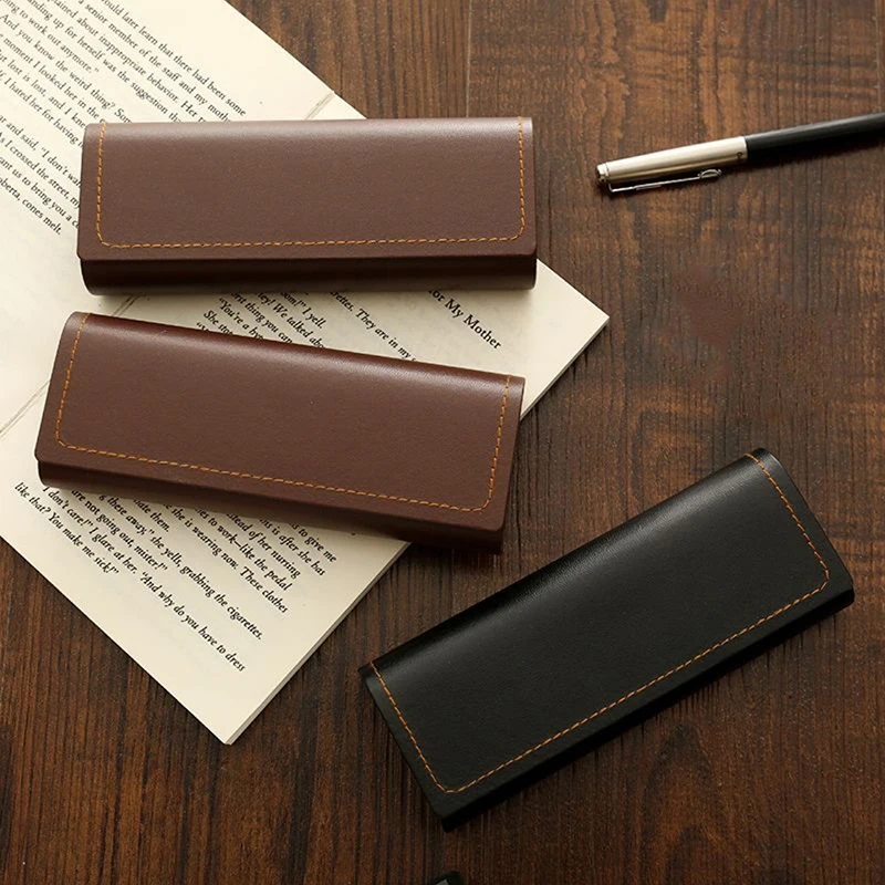 تخصيص اسم صندوق نظارات فاخر واقي من جلد البولي يوريثان قابل للتخصيص حافظة نظارات للسفر حقيبة صندوق تخزين النظارات الشمسية المحمولة