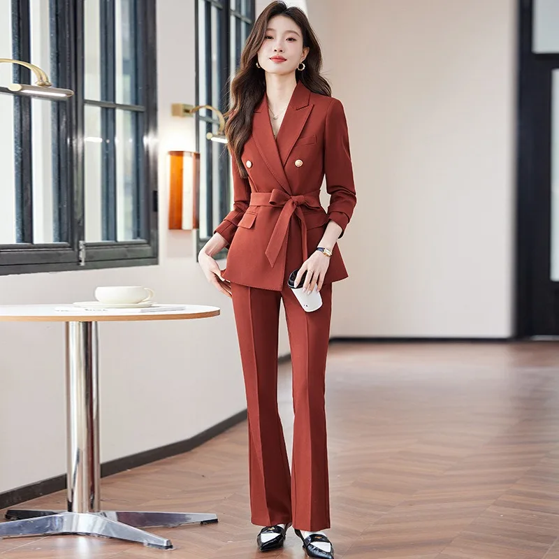 

Новые осенне-зимние женские костюмы, элегантная и высококачественная профессиональная деловая одежда, короткие и повседневные пиджаки.