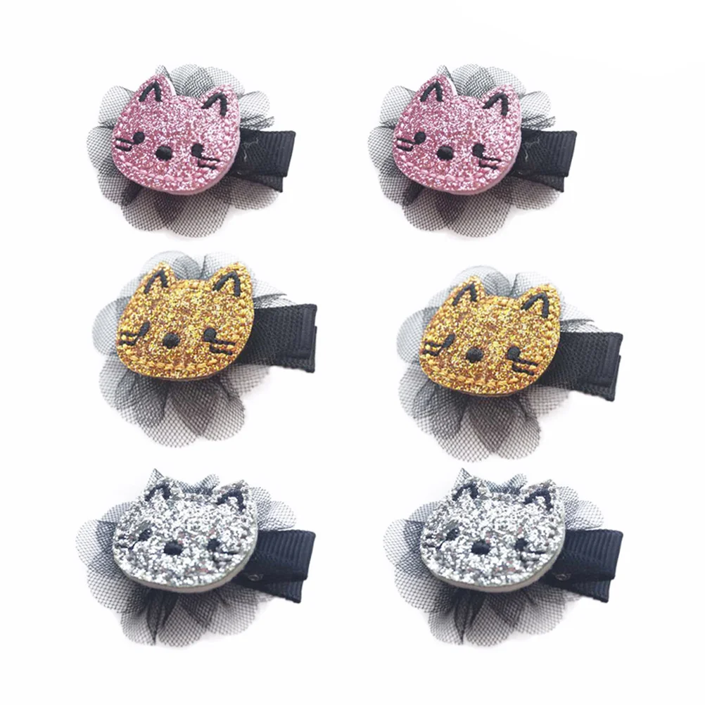 

Набор из 6 заколок для волос в форме лепестков с блестками для девочек, малышей и новорожденных, аксессуары для волос