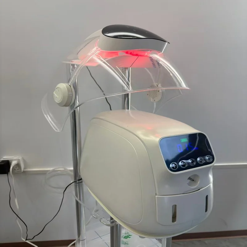 2025 جديد 2 في 1 آلة الأكسجين للوجه قبة الهيدروجين الأكسجين جهاز العناية بالوجه تجديد الجلد آلة الوجه الأكسجين #4