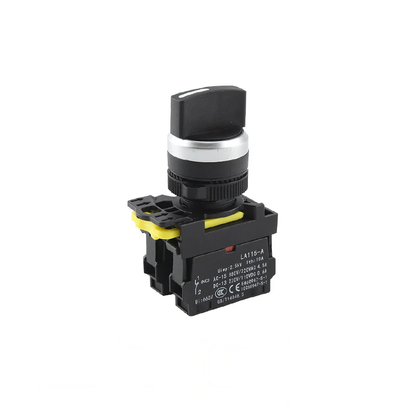 

ABILKEEN LA115-A5 2/3 Position Rotary Knob Switch 1NO/1NO1NC Momentary/Latching Selector Switch 220V5A Power Control Switch