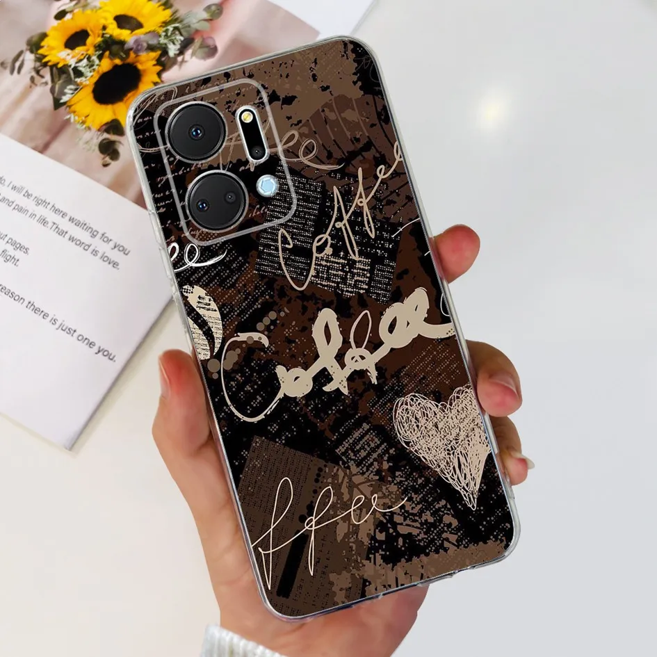 For Honor X7a 2023 Case New Popular Flower Butterfly Soft Silicone Phone Case For HonorX7a 4G RKY-LX1 RKY-LX2 RKY-LX3 Back Cover